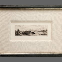 The Great Frame Up - Antique photograph framed with finished corner moulding and Raphael liner