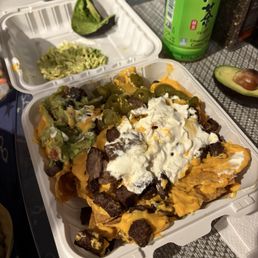 Nachos with carne asada Nachos with carne asada