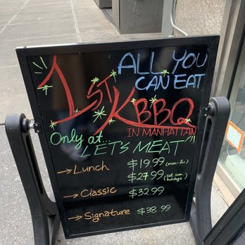 Let's Meat - Price for lunch on weekends & holiday went up $1 (before was $26.99) - Korean Near Me - New York, New York