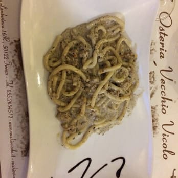 Osteria Vecchio Vicolo - Sausage & truffle pasta - Italian Near Me - Florence, FI Osteria Vecchio Vicolo - Sausage & truffle pasta - Italian Near Me - Florence, FI