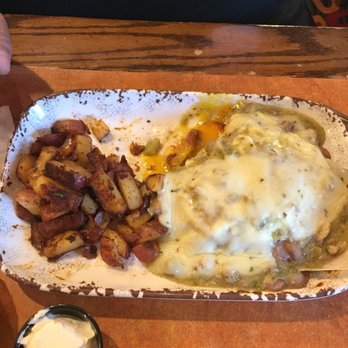 Eggington's - Breakfast tamale with potatoes. Get a side of sausage gravy for the potatoes!!! - Breakfast & Brunch Near Me - Casper, Wyoming