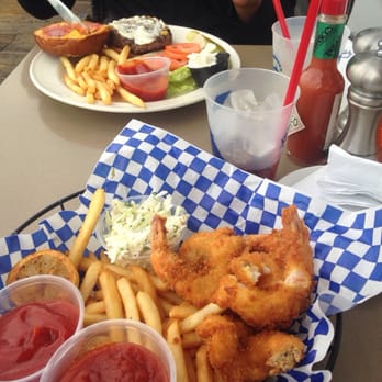 Bluewater Avalon - Fried jumbo shrimp and bacon cheeseburger - Seafood Near Me - Avalon, California Bluewater Avalon - Fried jumbo shrimp and bacon cheeseburger - Seafood Near Me - Avalon, California