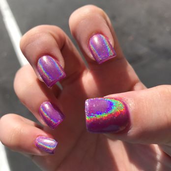 Diamond 3D Nails - These holographic nails have a way better effect in the sunlight! - Nail Salons Near Me - Azusa, California Diamond 3D Nails - These holographic nails have a way better effect in the sunlight! - Nail Salons Near Me - Azusa, California