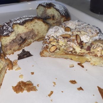 Paris Baguette - Ganache Chocolate Bombolone & Almond Croissant - Bakeries Near Me - Roseville, California