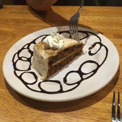 Hardwood Grill - Had delicious Salmon & ribs, finished with Carrot Cake made with honey . . . Paired with local Cab from Walla Walla.