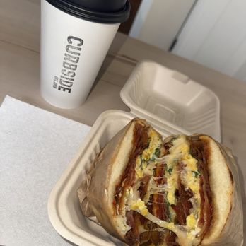 Curbside on the Run - vampire breakfast sandwhich and latte - Coffee & Tea Near Me - Pittsburgh, Pennsylvania Curbside on the Run - vampire breakfast sandwhich and latte - Coffee & Tea Near Me - Pittsburgh, Pennsylvania