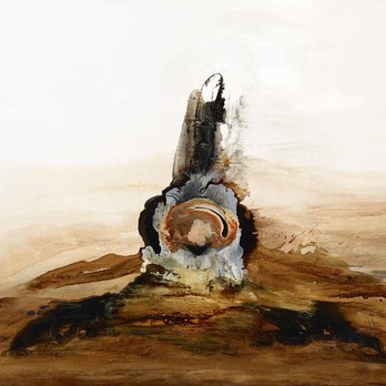 Clara Berta Studio - Desert Awakening - abstract painting on canvas. - Art Galleries Near Me