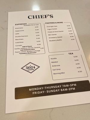 Menu photo 2 Chief’s Modern Cocktail Parlor Charlotte, NC