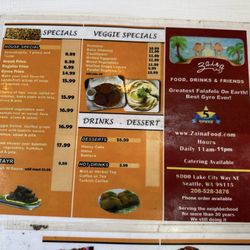 Zaina Food Drinks & Friends - Special menu