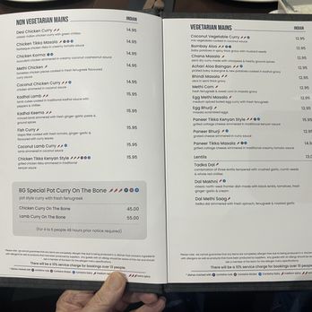 Blue Ginger Restaurant - Menu page - Food Near Me - London, XGL