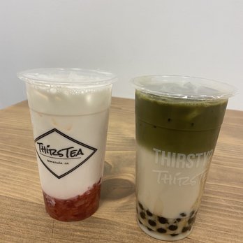 ThirsTea - Strawberry Milk Tea, Matcha Oatmilk Milk Tea - Bubble Tea Near Me - Temecula, California