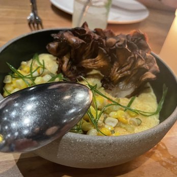 Elske - Confit maitake w/ cornbread polenta - Scandinavian Near Me - Chicago, Illinois