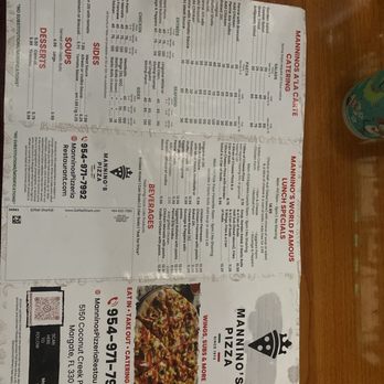 Mannino's Pizzeria Restaurant - Menu - Pizza Near Me - Margate, Florida Mannino's Pizzeria Restaurant - Menu - Pizza Near Me - Margate, Florida