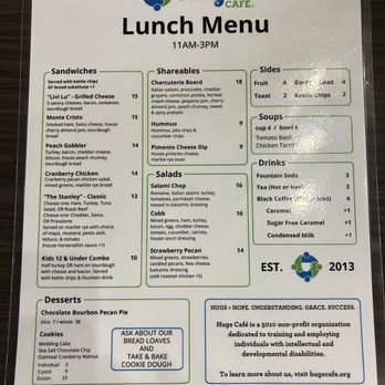 Hugs Cafe - Lunch menu - Salad Near Me - McKinney, Texas