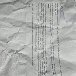 AT&T Store - Letter from Samsung.