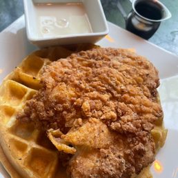 Chicken and Waffles Benedict