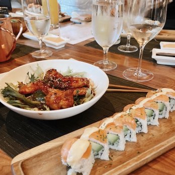 O-Ku - Salmon & Lemon Roll Dillon Wings - Sushi Bars Near Me - Raleigh, North Carolina O-Ku - Salmon & Lemon Roll Dillon Wings - Sushi Bars Near Me - Raleigh, North Carolina