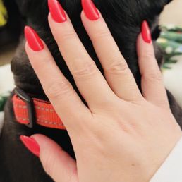Almond shape acrylic nails