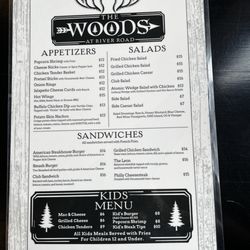 The Woods At River Road - Menue back