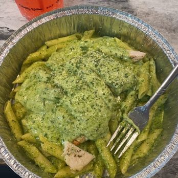 Mia Bella - Basil pesto chicken with penne and grilled chicken - Italian Near Me - Miami, Oklahoma