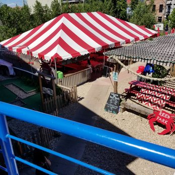 Brooklyn Crab - The back of the Resturant. A beer garden atmosphere however very family friendly. - Seafood Near Me - Brooklyn, New York