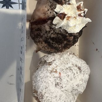 Parlor Doughnuts - Cookies N' Cream and  Raspberry Jelly Filled - Donuts Near Me - Fairhope, Alabama