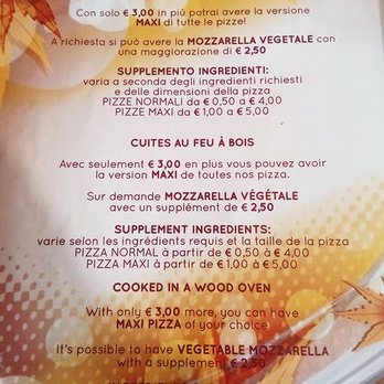 La Grotta - Carte pizza maxi et pizza sans gluten - Seafood Near Me - Ventimiglia, IM