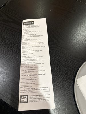 Menu photo 1 Sanctuary Chicago, IL