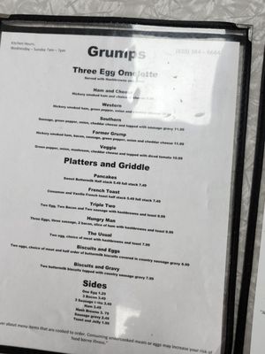 Menu photo 3 Grumps Emmett, MI