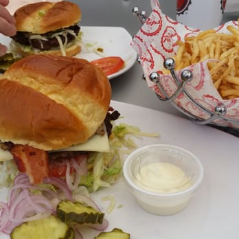 Pops - The food. Got the OKC burger and the Edmond Burger. - Burgers Near Me - Arcadia, Oklahoma