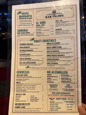 Menu photo 1 Bar Tulio's Miami, FL Menu photo 1 Bar Tulio's Miami, FL