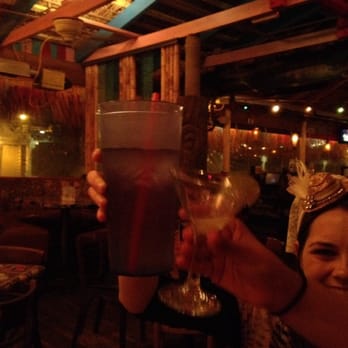 Hula Hut - The water glasses are comically - Tex-Mex Near Me - Austin, Texas