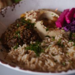Craft Pita - Lentil bowl + hummus