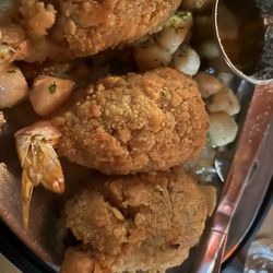 The Log Cabin - Baked stuffed shrimp so good