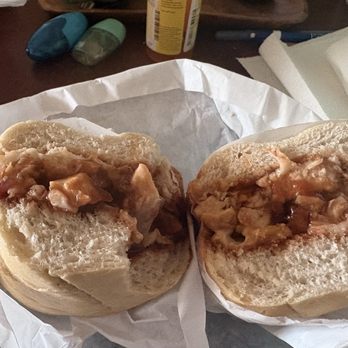 Roadees Cafe - BBQ chicken sandwich on a soft sourdough roll. Delicious!! - Sandwiches Near Me - Brentwood, California Roadees Cafe - BBQ chicken sandwich on a soft sourdough roll. Delicious!! - Sandwiches Near Me - Brentwood, California