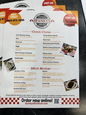 Menu photo 1 Spanky's Bountiful, UT