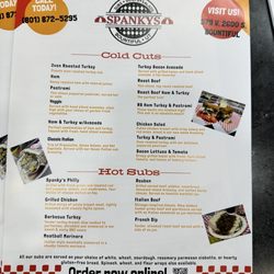 Spanky's - Sandwich menu