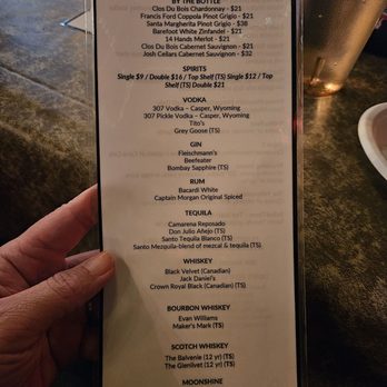 The Cody Cattle Company - Drink Menu - American Near Me - Cody, Wyoming