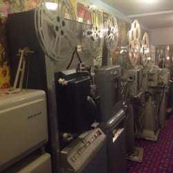 Highlands Cinemas and Movie Museum - A few of the hundreds of old movie projectors on display