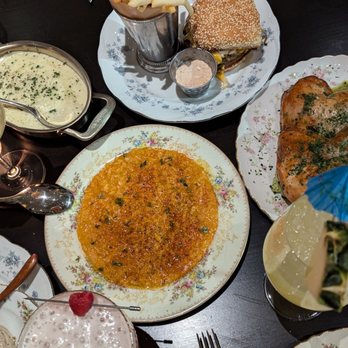 Oliver’s - tomato risotto, half chicken, truffle potatoes, Burger - Seafood Near Me - Chicago, Illinois