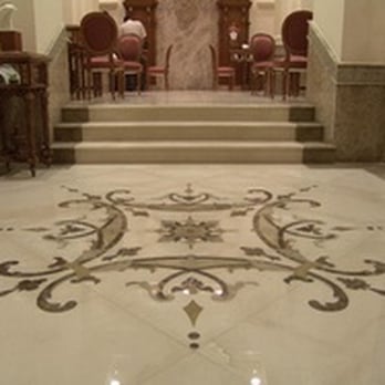 Mirador Stoneworks - a marble floor in a church - Flooring Near Me - Houston, Texas