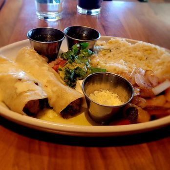 Blanco Cocina + Cantina - Pork Chile Verde Enchilada (sauce on the side) - Tacos Near Me - Oak Brook, Illinois