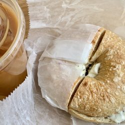 Bagelsaurus - Sea Salt Bagel with Honey Rosemary Cream Cheese