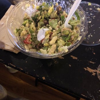Chopt Creative Salad Co. - Classic Cobb with scallion and fried shallots added, sub blue cheese for pepper jack! - Salad Near Me - Atlanta, Georgia Chopt Creative Salad Co. - Classic Cobb with scallion and fried shallots added, sub blue cheese for pepper jack! - Salad Near Me - Atlanta, Georgia