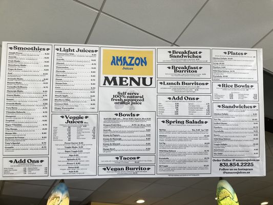 Menu photo 1 Amazon Juices Capitola, CA Menu photo 1 Amazon Juices Capitola, CA