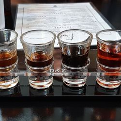 Cedar Rain Spirits - Flight: traditional coffee liqueur, green tea liqueur, cold brew Coffee liqueur, cinnamon vodka