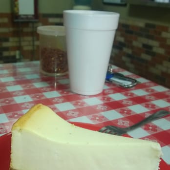 Mario's Pizza - Excellent NY Cheesecake, (cherry topping available) looking toward the order station and front entrance. - Pizza Near Me - Tucson, Arizona