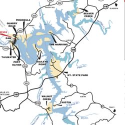 Barren River Lake Rentals - Barren River Lake map