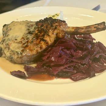 Mustards Grill - Famous grilled pork chop Cooked medium to perfection (chef's kiss) - New American Near Me - Napa, California