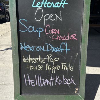 Leftcraft - Mini-A-frame outside. - Gastropubs Near Me - Edmonds, Washington